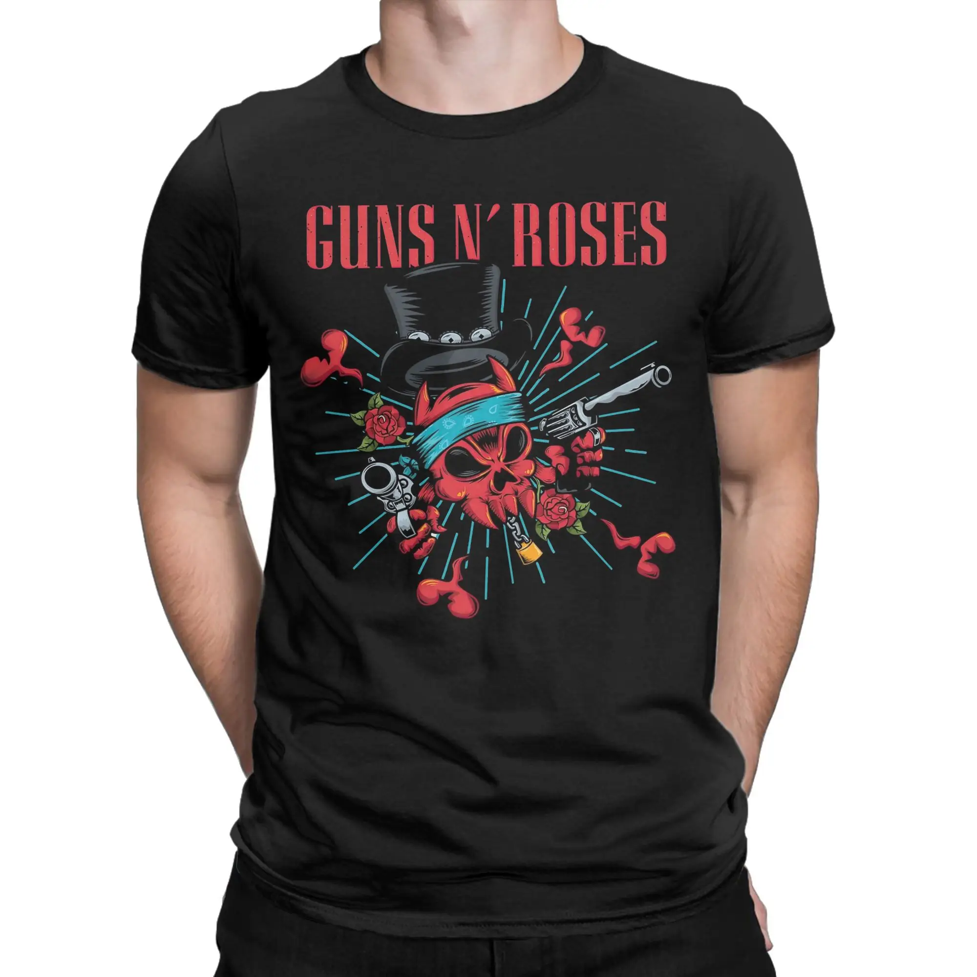 

New Arrival Guns N Roses Band Rock T Shirt for Men Women Pure Cotton Tee Shirt Short Sleeve Clothes