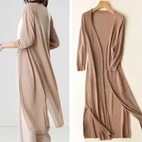Nouveau printemps été Protection solaire vêtements femmes Long Cardigan femme tricoté pull femmes manteau veste dames châle vêtements d'extérieur 1