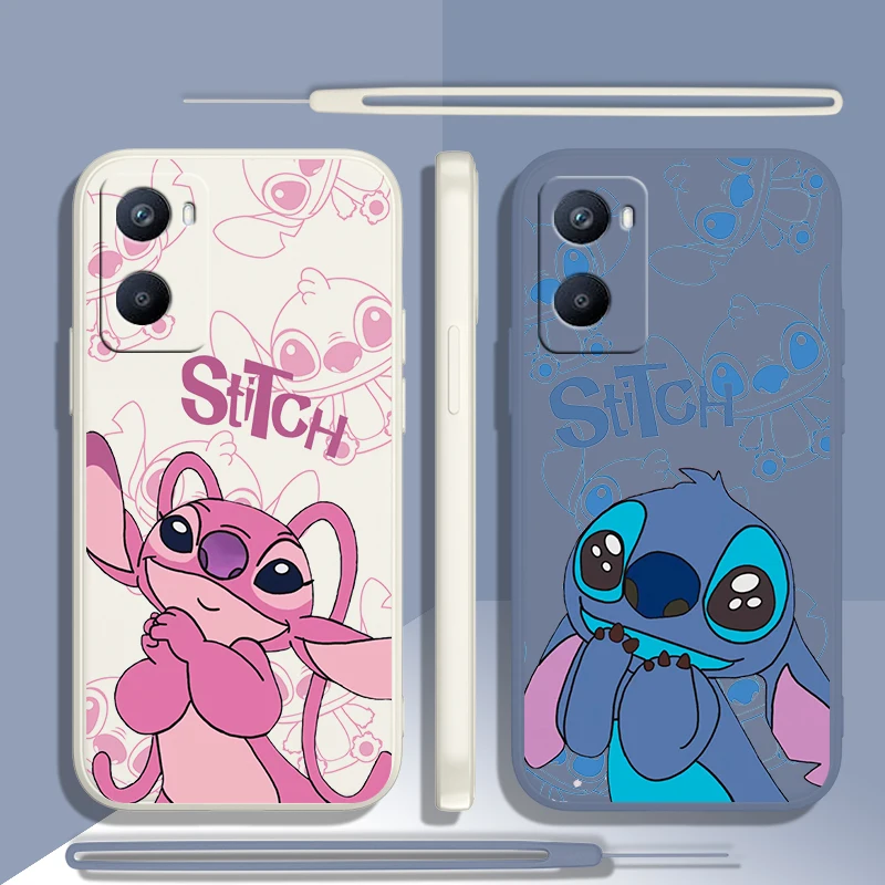 

Anime Lilo Stitch For OPPO A15 A96 A77 A57 A55 A54 A74 A93 A73 A53 A72 A9 A5 5G 4G S 2020 Liquid Rope Phone Case