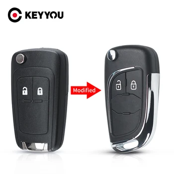 KEYYOU pour Chevrolet Cruze pour OPEL Insignia Astra Zafira Mokka Agila Corsa Meriva Signum Tigra Mando clé de voiture modifiée