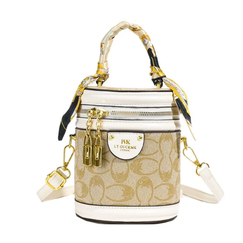 Popular Retro Rice Bucket Beautiful  Bag Women's New High-value Foreign  Versatile Bucket Bag Portable Shoulder Messenger Bag