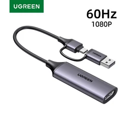 UGREEN HDMI Video Capture Card 1080P@60Hz HDMI to USB Type C Video Grabber Box for PC Computer Camera Live Streaming Record