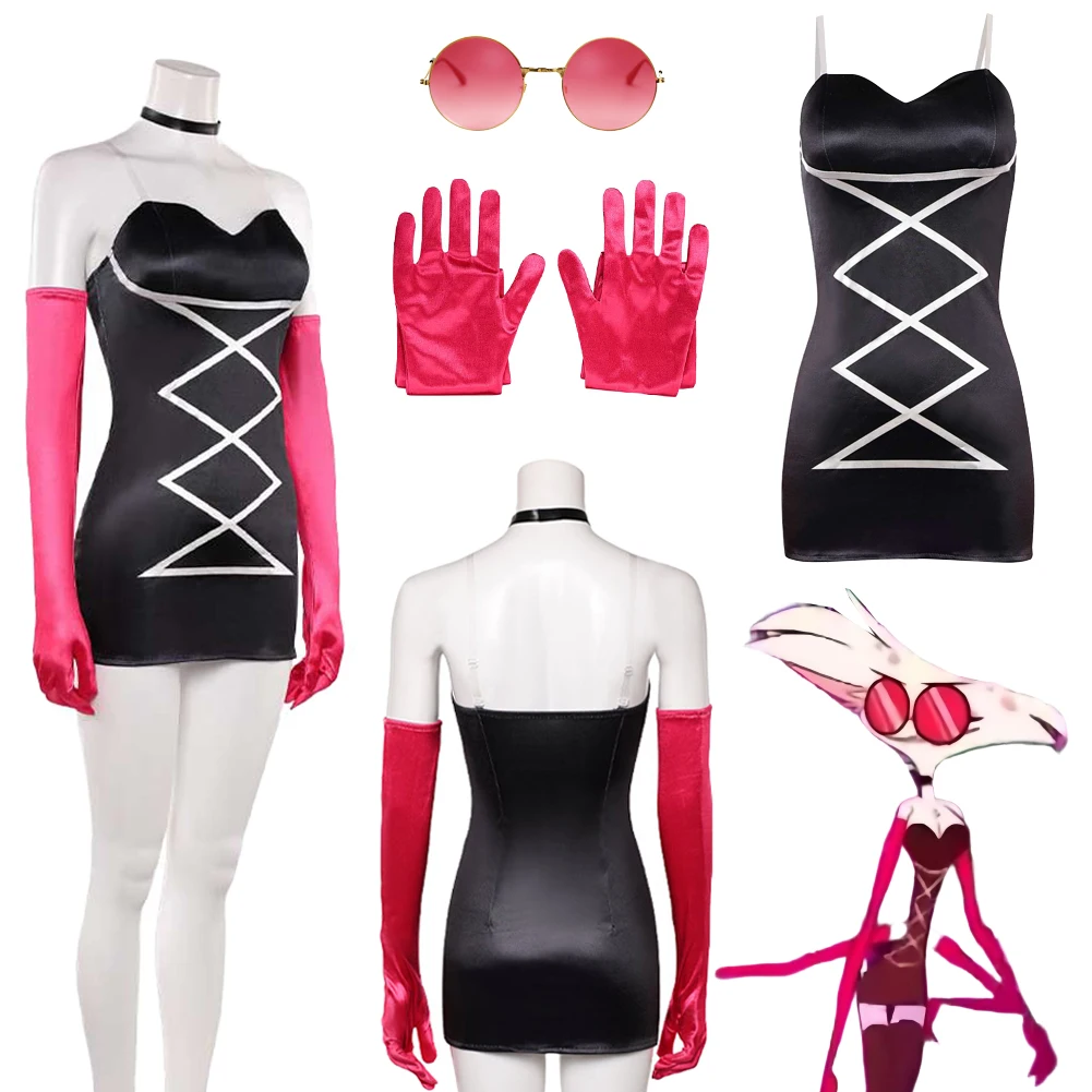 

Fantasia S2 Angel Dust, сексуальное платье для косплея, 2200, ТВ, Hell Inn Disfraz, аксессуары для костюмов, женская карнавальная праздничная одежда на Хэллоуин