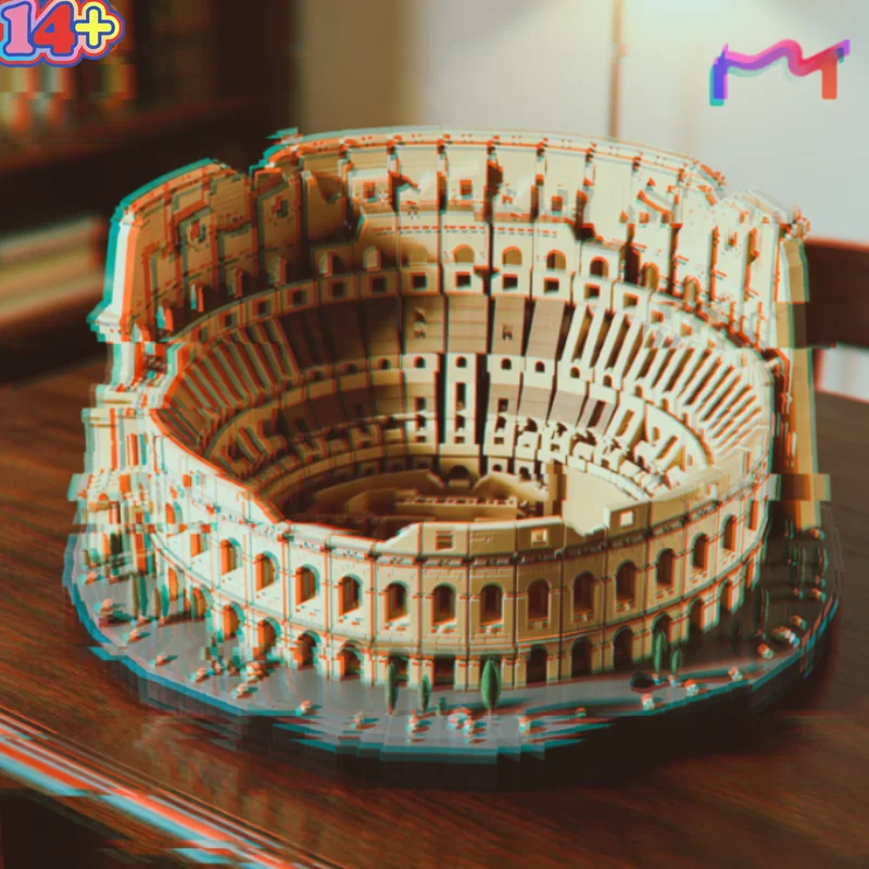 Holiday Xmas Gift Italy Colosseum 9036pcs Building Blocks Models Collector's Edition Architectural Historic Landmarks for Adults