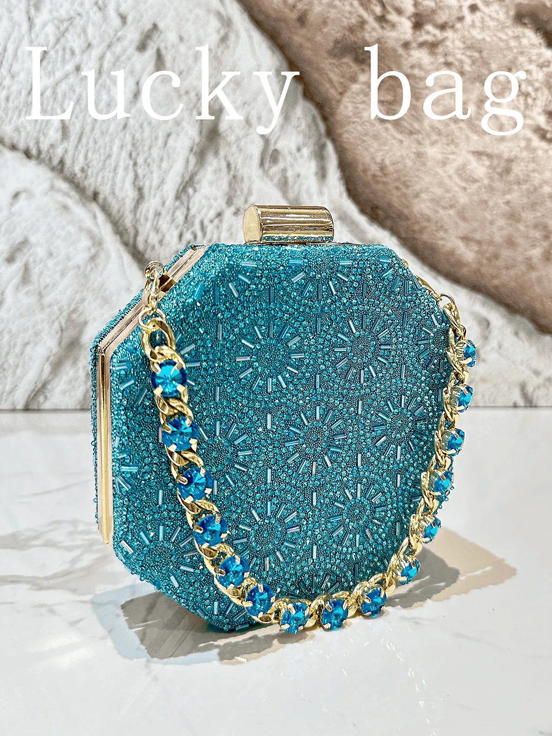 Boutique Rhinestone Clutch Purse Metal Clutches for Women Party Evening Handbags Prom Crystal Clutch Minaudiere Bag,Mini view 2