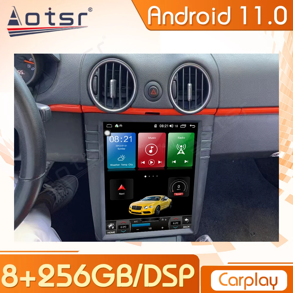 

Автомагнитола Tesla для Porsche Cayman 2005 2006 2007 2008 с Bluetooth Android Carplay центральный мультимедийный плеер стерео головное устройство