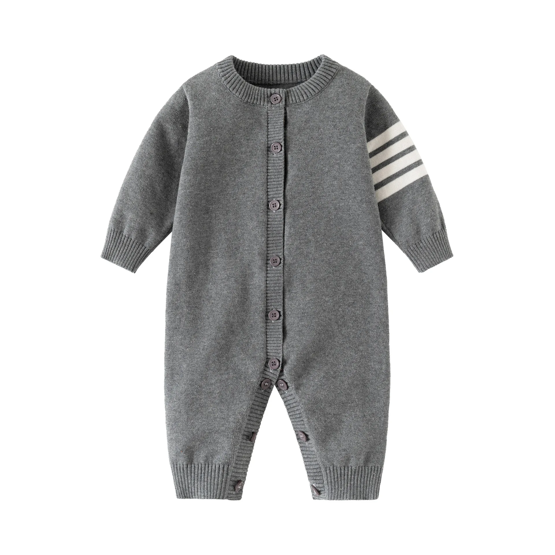 

2025 Newborns Baby Children's Sweaters Jumpsuits Matching Autumn Winter Sweater Bodysuit Climbing Clothes Kids Knitted Cotton