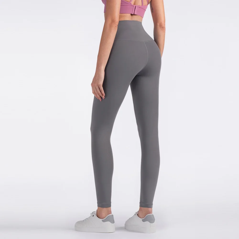 Solid Color High Waist Yoga Legging Athletic soft Women Sport Pant Tight Butter Gym Comprehensive Training Jog Back Waist Pocket image 6
