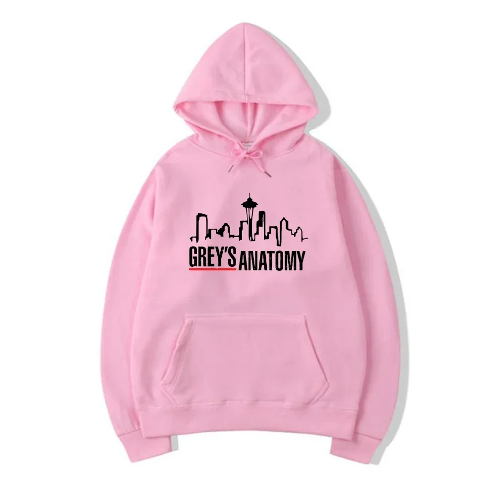 رمادي تشريح هوديي رمادي سلون التذكاري مستشفى هوديس الرجال طويلة الأكمام البلوفرات بلايز عادية برنامج تلفزيوني مستوحاة البلوز