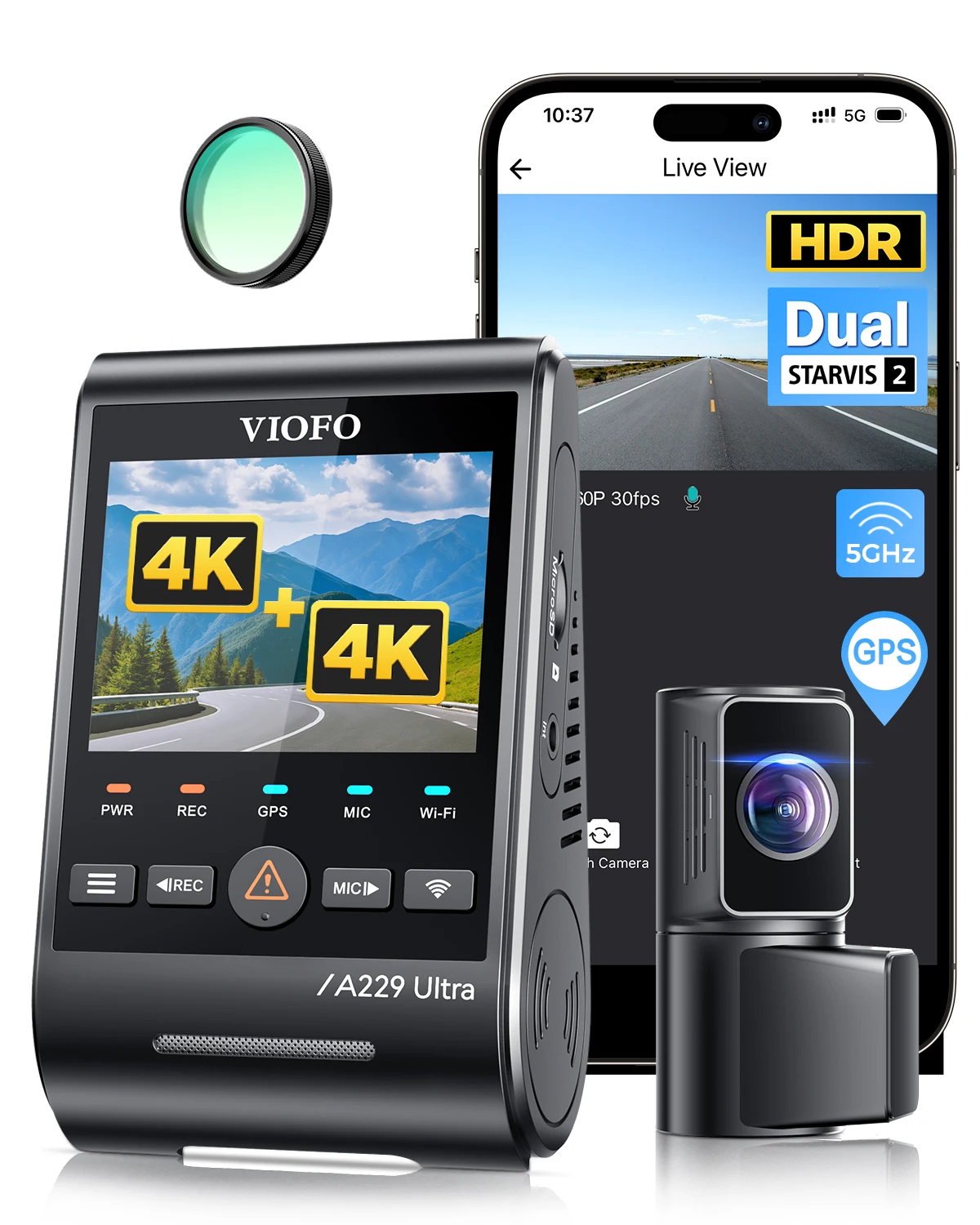 VIOFO كاميرا سيارة 4K