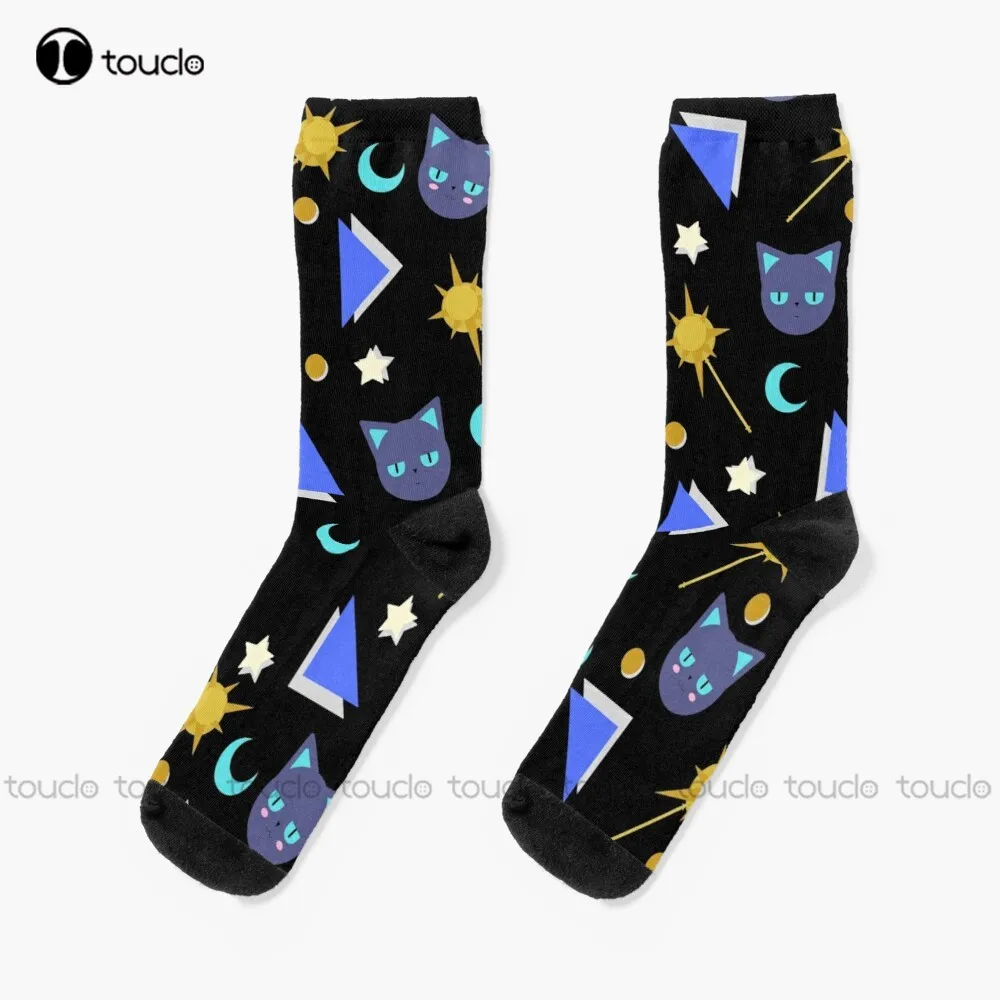 Retro Spinel Sun Cardcaptor Sakura Eriol Hiiragizawa Socks Black Socks Christmas New Year Gift Creative Funny Socks New Popular