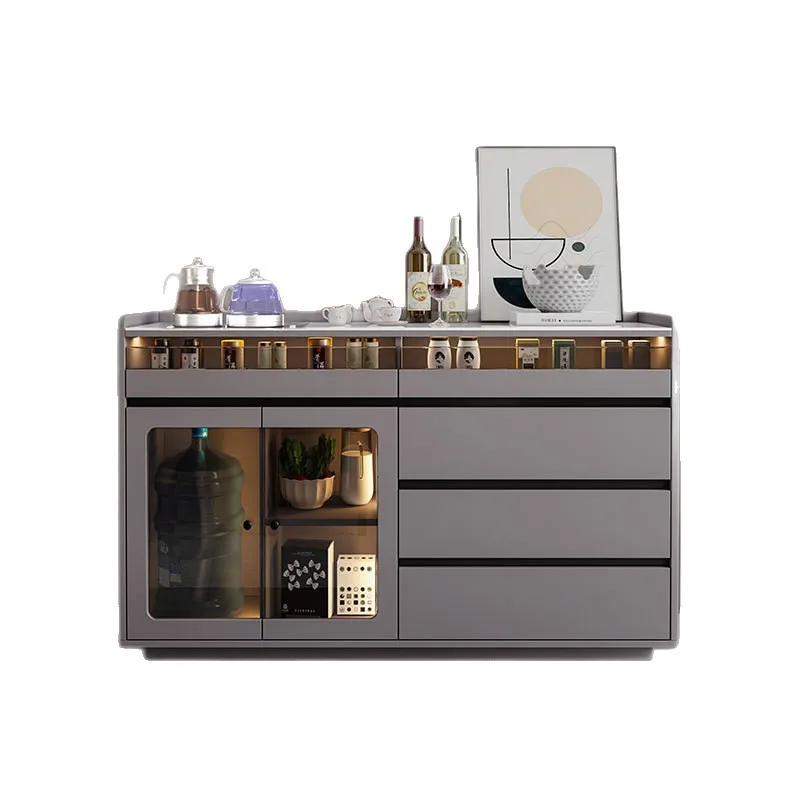 

tea bar machine, integrated dining side cabinet next to the sofa, new household cabinet