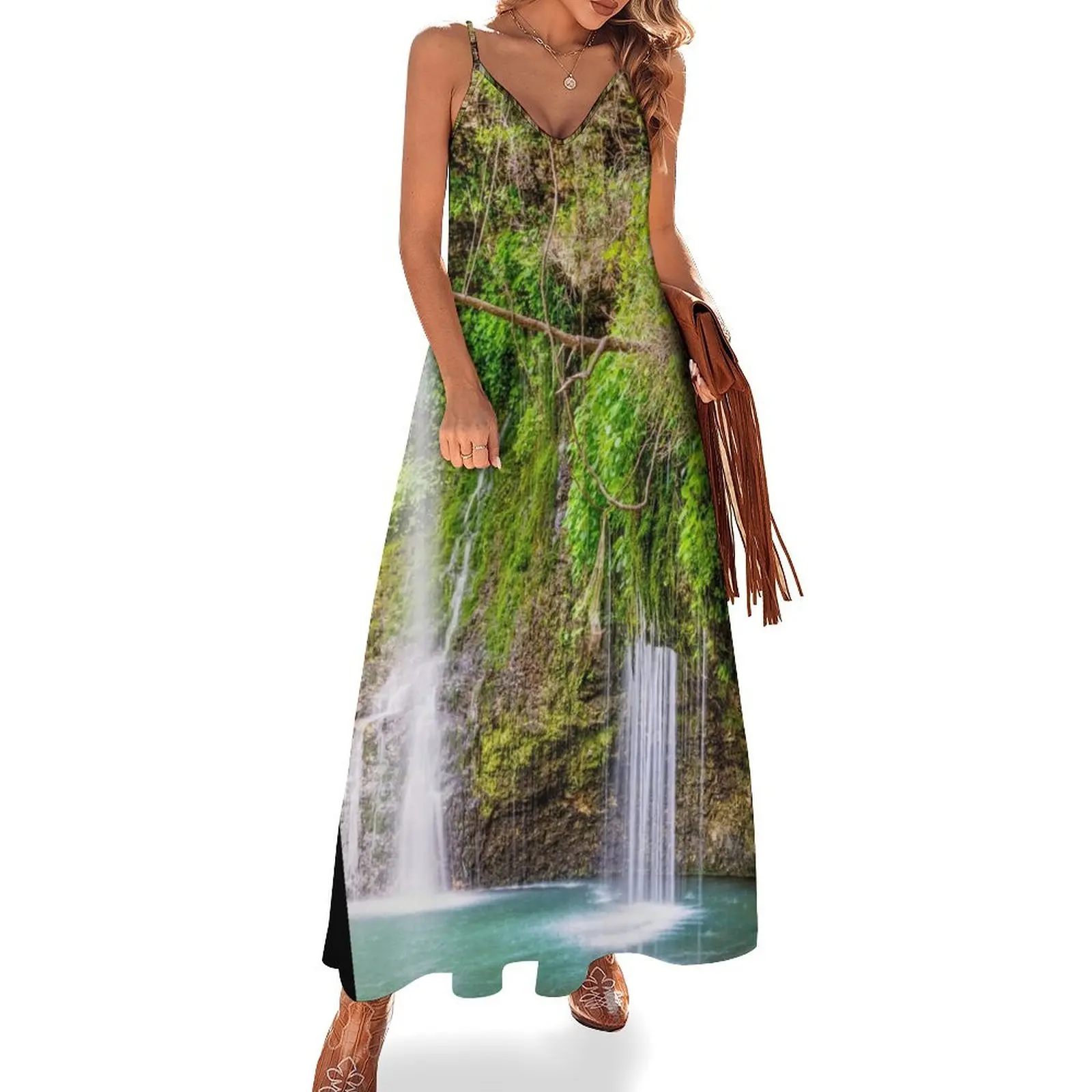 

Dripping Falls Into The Pond Sleeveless Dress dress for women ladies dresses for special occasion sexy dress