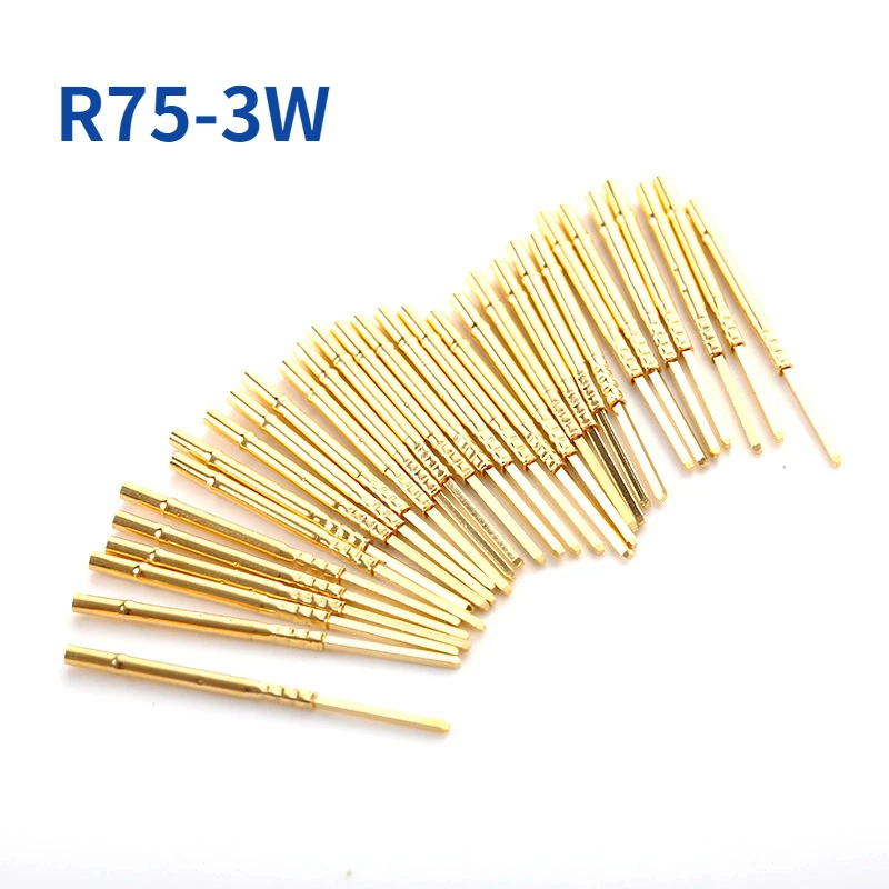 100PCS R75-3W Spring Test Probe Needle Tube Outer Diameter 1.32mm Total Length 26.2mm Probe Needle Seat
