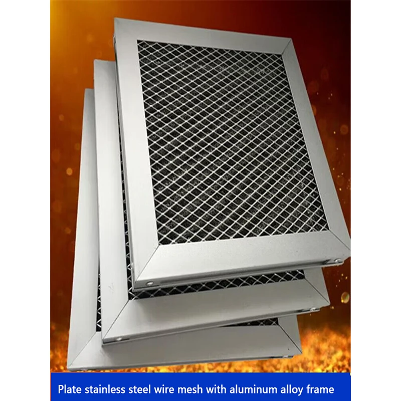 Air Conditioner Return Air Inlet Dust Filter Range Hood Purification Oil Fume Stainless Steel Mesh With Aluminum Alloy Frame