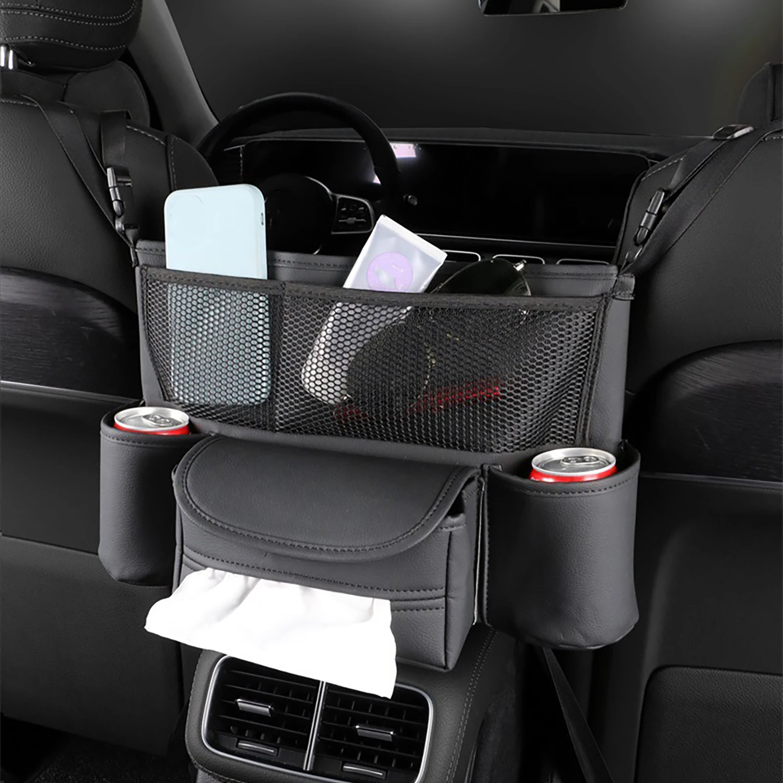 

Storage Bag Organizer between Seat Handbag Holder Accessory Car Organizers Storage Front Seat Purse Net Car Interior
