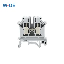 10Pcs UK-6N Din Rail Terminal Block Universal Class Connector Screw Connection Terminal Strip Block UK6N Wire Conductor