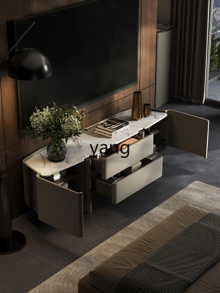 

LMM Italian minimalist TV cabinet Bedroom modern minimalist marble storage cabinet
