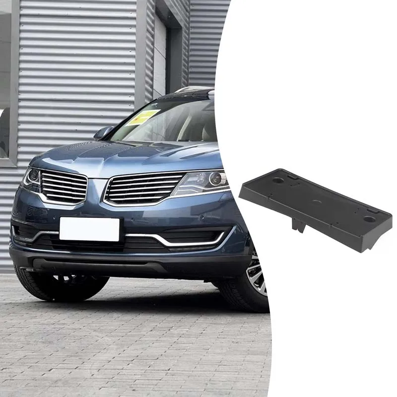 

1Pcs ABS black For Lincoln MKX 2016-2018 car front license plate bracket accessories OE: FO1068163 / 191275309711 FA1Z17A385AB