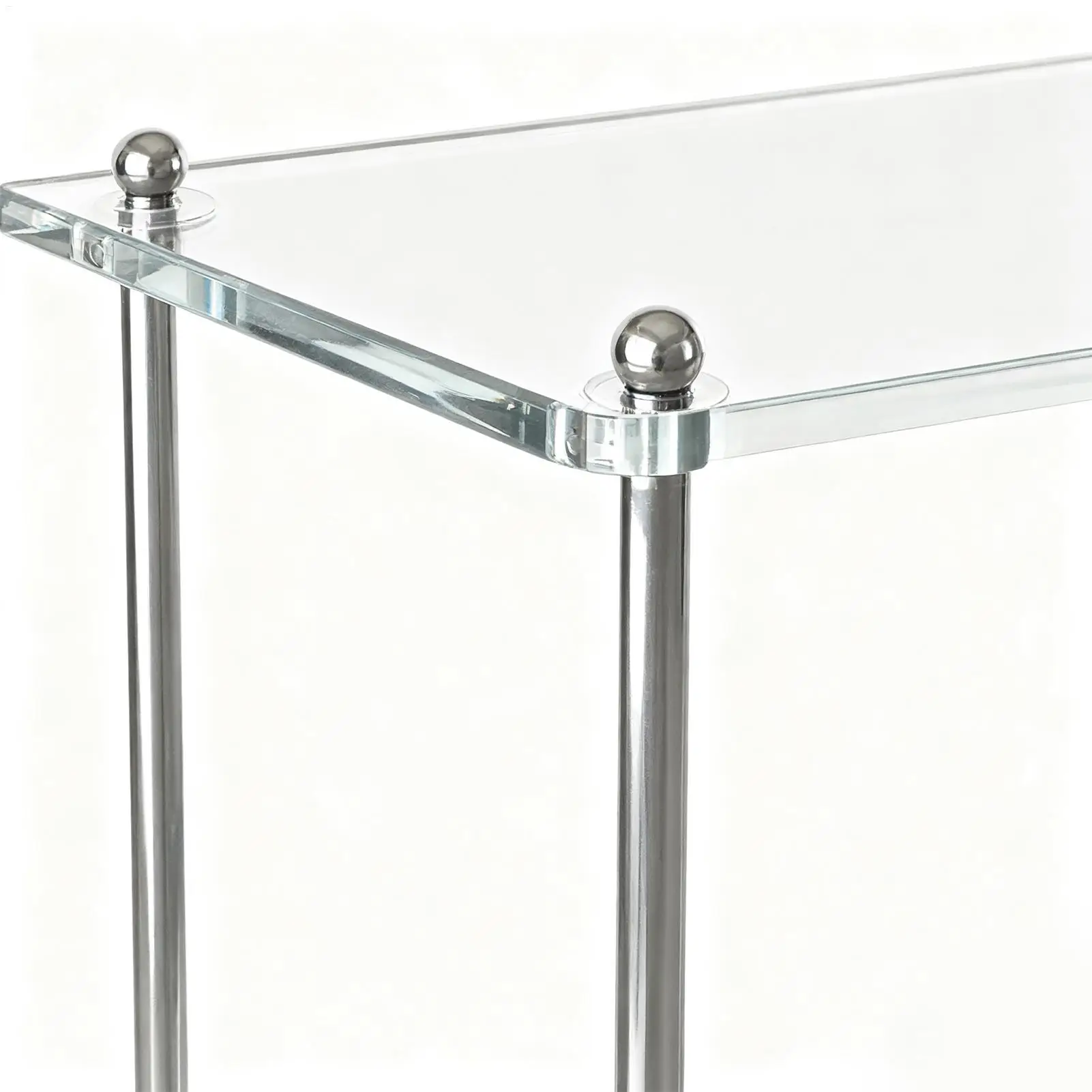 

Acrylic Cart With Wheels 3-Tier Mobile Storage Shelf Rolling Serving Cart For Home Apartment Living Room Kitchen Bathroom Study