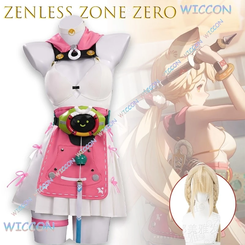 

Костюм для косплея Zenless Zone Zero Alice Thymefield, парик, одежда «Морь Тимьян», женский наряд с кроликом для девочек, реквизит для вечеринки на Хэллоуин