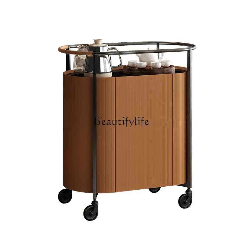 

Movable small tea table, multi-functional tea cabinet, trolley