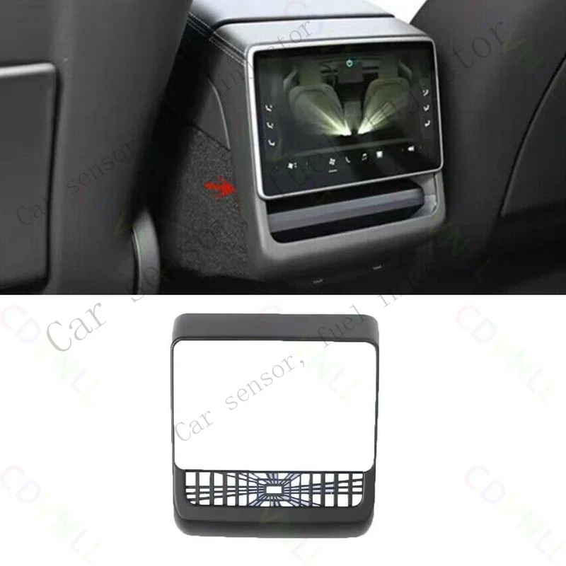 Q+ For Tesla Model 3 2024-2025 Matte Black Rear Seat Air Outlet Vent Frame Cover 1