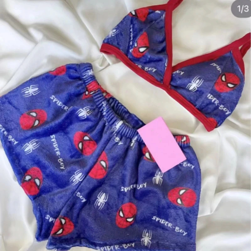 Trajes de pijama holgados de Hello Kitty para mujer, ropa de playa de dos piezas con dibujos animados Sanrio para dormir, ropa de salón para el