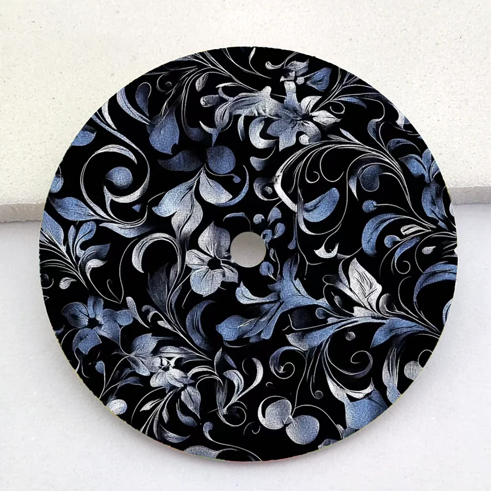 NH35 dial 28.5mm/35mm dial watch parts replacement accessories luxury men's watch dial black and blue patterned silk screen dial