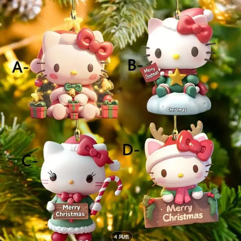 5/10 قطعة 2D لا ثلاثية الأبعاد أنيمي سانريو تأثيري Kuromi دمية مرحبا كيتي الاكريليك شقة سيارة تزيين مُثبت الاطفال اللعب هدايا عيد الميلاد