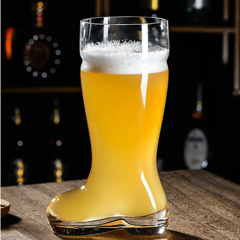 大容量のビールグラスのブーツ、パーソナライズされた靴のマグカップ、ジュースカクテルウイスキーと水ジョッキ