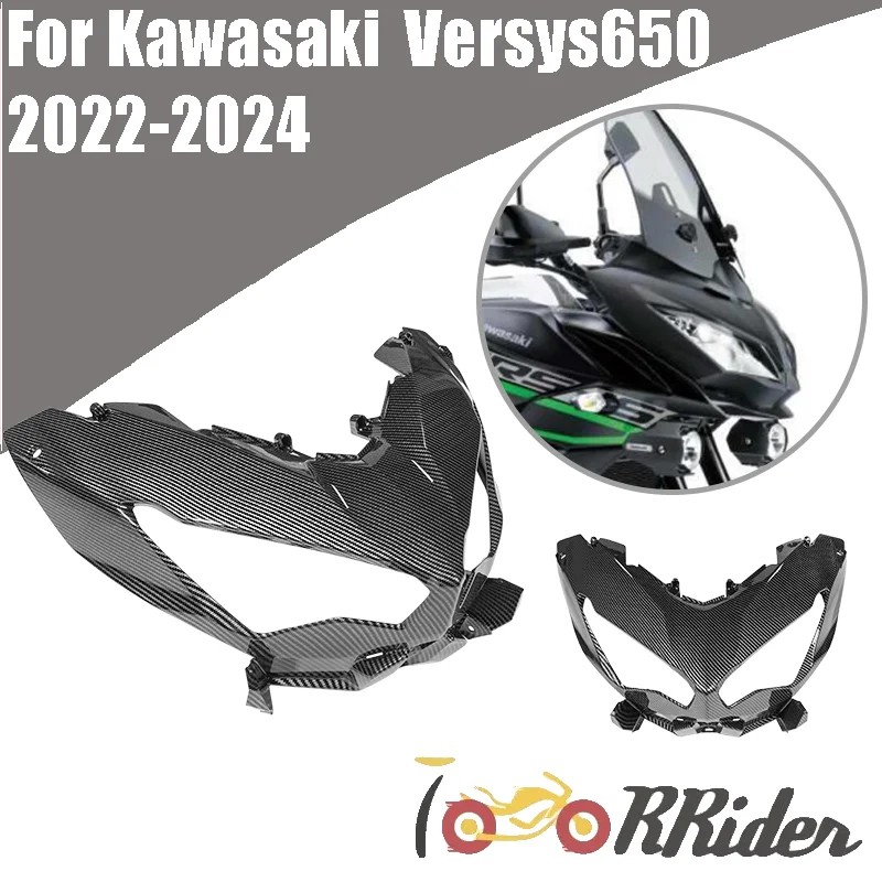 

Versys650 Front Headlamp Cover Upper Head Fairing For Kawasaki Versys 650 2022 2023 2024 Motorcycle Nose Headlight Cowl