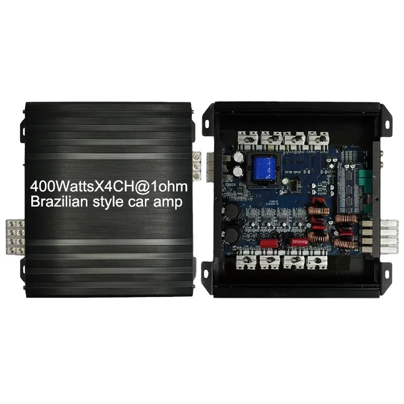 Full range 4CH Brazilian style car amplifier with 400WrmsX4 and good price car amplifier for car audio