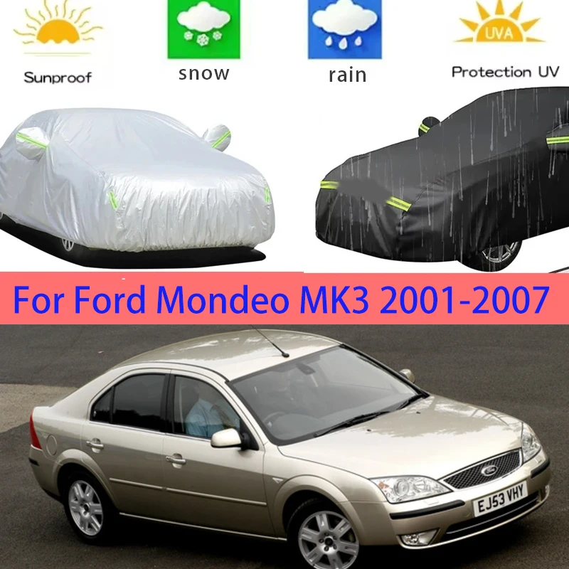 

For Ford Mondeo MK3 2001-2007 Full Car Covers Outdoor Sun Anti UV Rain Snow Dust Protection Oxford Cloth Accessories