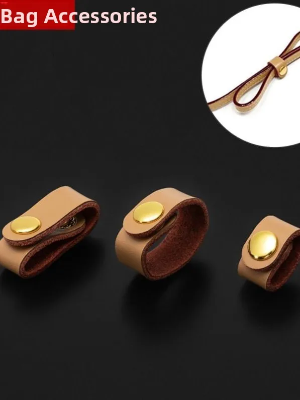 Genuine Leather Shoulder Strap Buckle Handbag Accessory Fixed Clip Buckle Adjustable Shortening Device for Handbags And Belts