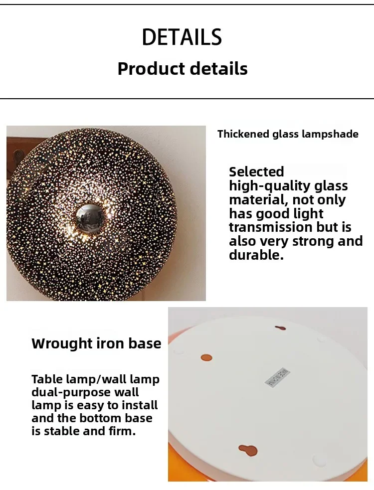 Black Donut Starry Sky Night Light, Creative Desktop Table Lamp Warm Bedroom Ambient Lamp Birthday Decor Ornament