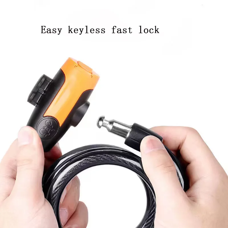 

Bicycle Bike Lock Anti-theft Mtb Road Bike Steel Wire Chain Lock Motorcycle Helmet Folding Scooter Safety Padlock