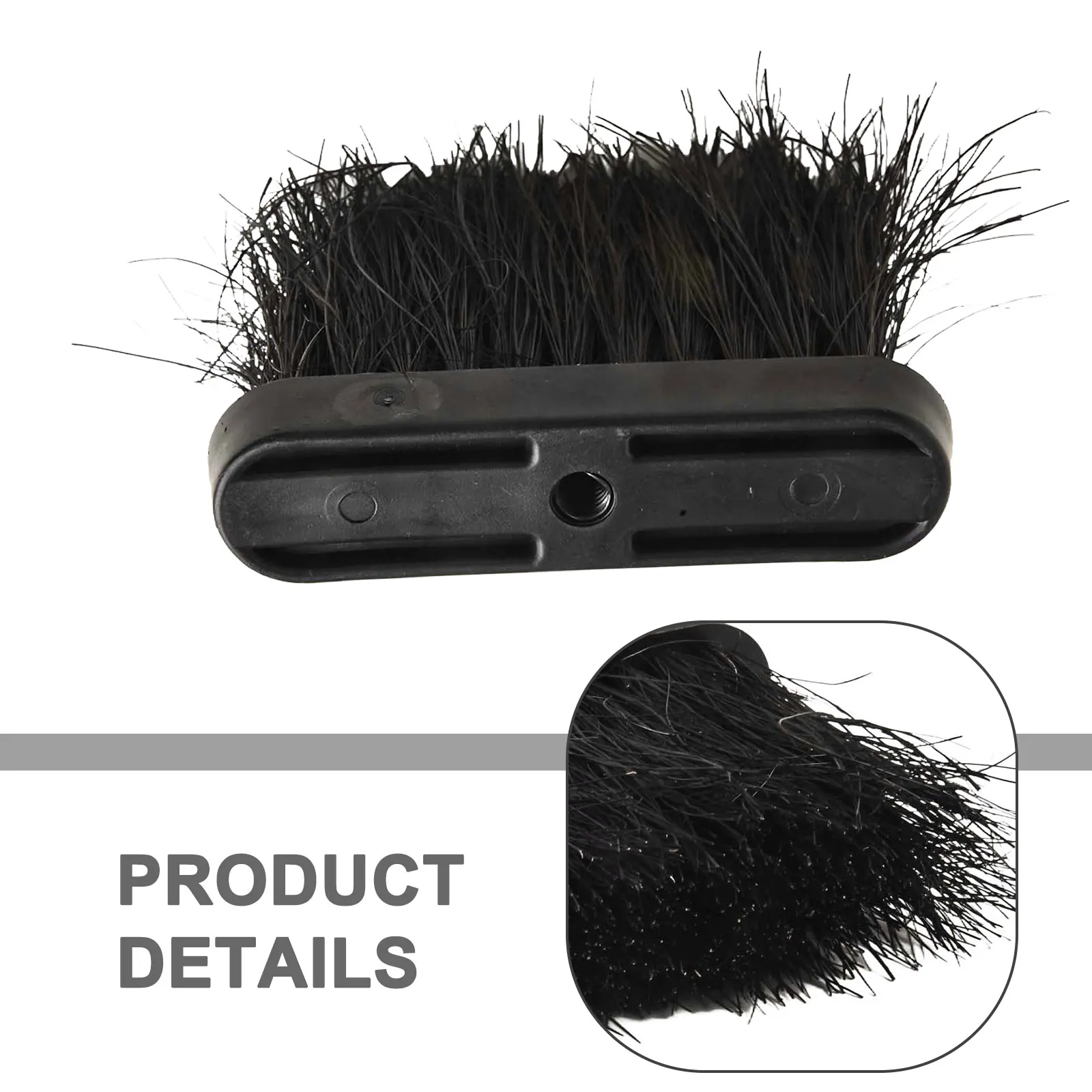 Fireplace Fire Hearth Fireside Brush, Round Shape Brush Head, Wooden Handle, Coconut Palm Bristles, Keep Your Fireplace Spotless