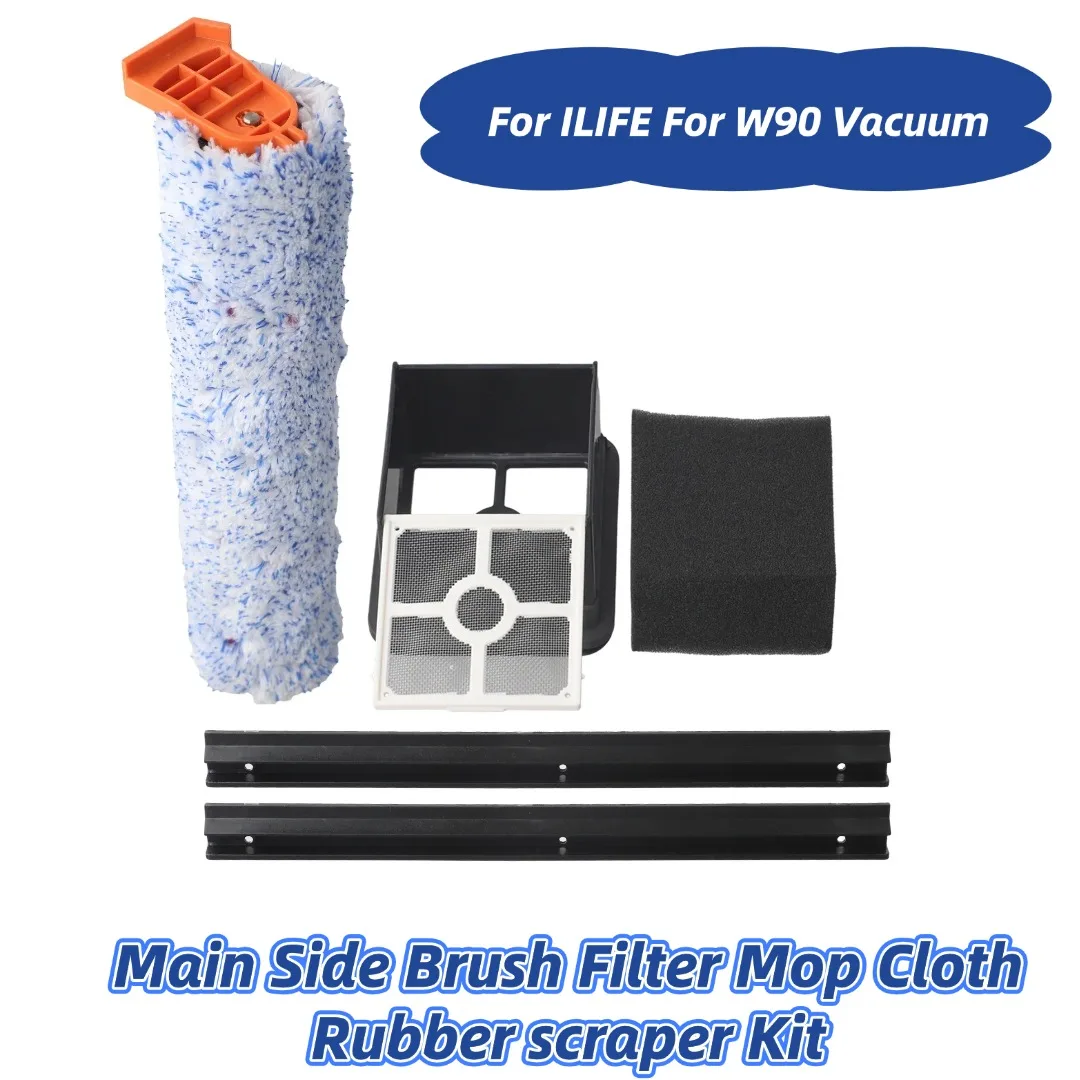 تصفية ممسحة القماش المطاط مكشطة عدة ل ILIFE ل W90 اللاسلكية اللاسلكية التنظيف الجاف الذكية غسل ممسحة مكنسة كهربائية قطع الغيار