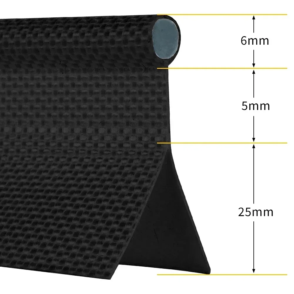 6mm Wohnwagen-Markisenschiene mit Doppelklappe, Schwarz-Grau, PVC-Kern, Keder für Camping/Zelte/Markisen, Camper-Zubehör Großhandel