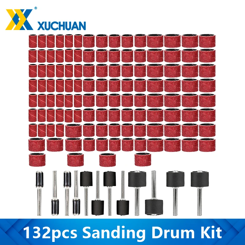 132Pcs Sanding Drum…