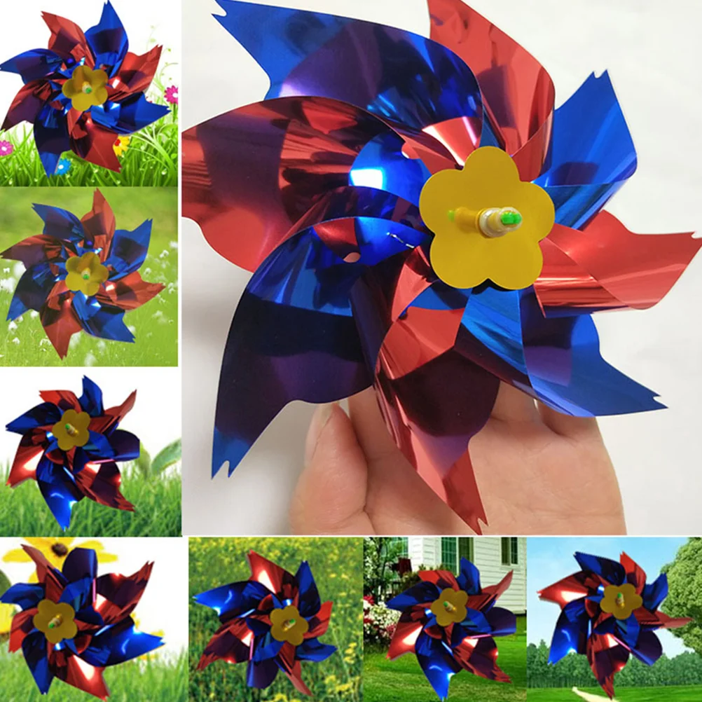 20pcs Colorful Plastic Pinwheel DIY Small Windmill Toy Set Beautiful Windmill Toy for Kid Student Child (Random Color)