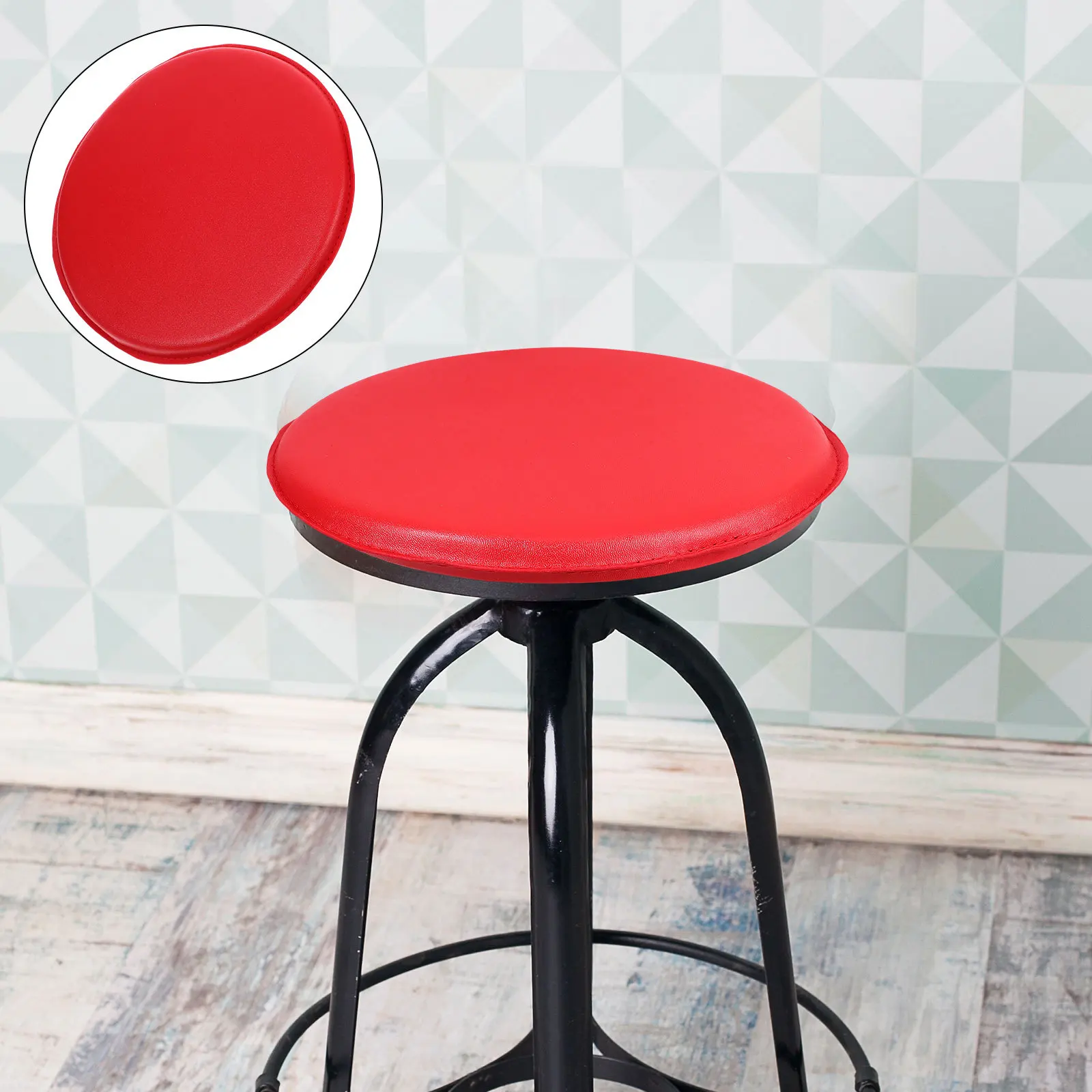 

Round Replacement Pu Material Non-Slip Chair Pad For Home Bar Dining Room Furniture Repair Kit Wooden Seating Part Chair
