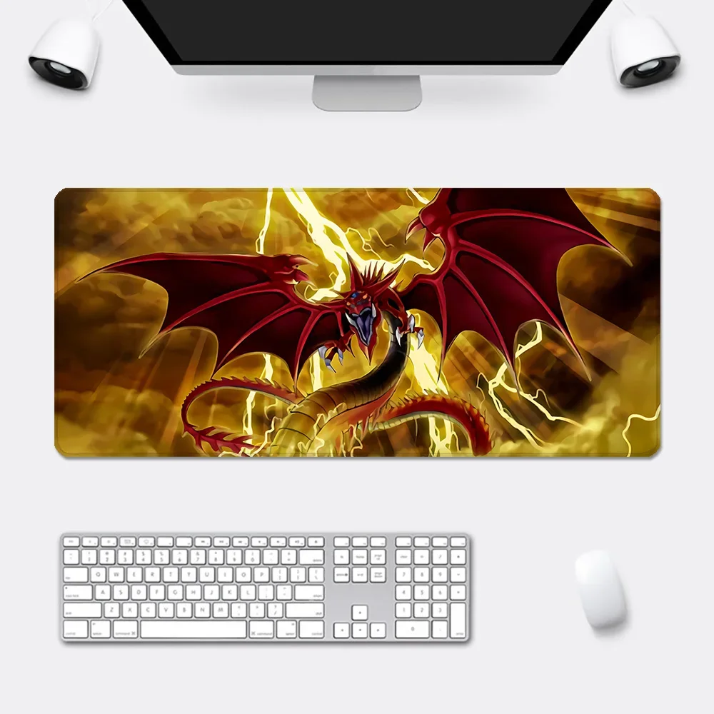 YuGiOh سانت التنين إله أوسريس ماوس الوسادة HD الطباعة ألعاب الكمبيوتر قفل الحافة عدم الانزلاق ماوس الوسادة لوحة المفاتيح الكمبيوتر وسادة مكتب