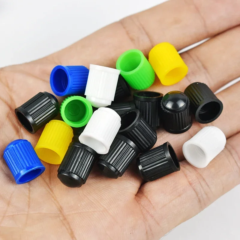 20Pcs Plastic Car Bicycle Tire Valve Caps Dustproof Rim Hub with O Rubber Ring Covers for Bike Bicycle Trucks Motorcycles