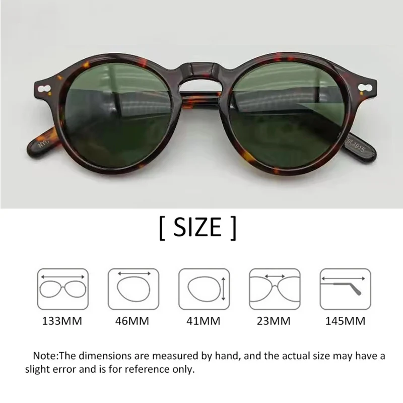 Johnny Depp Polarized Sunglasses Woman Lemtosh Sun Glasses Man Luxury Brand Vintage Acetate Frame Round Night Vision Goggles