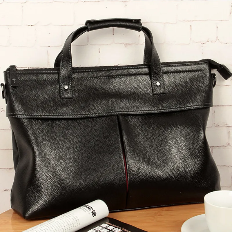Fashion Briefcase Trendy Casual Genuine Messenger Luxury Brand Men Bag Man Bags Top Layer Cowhide Bag Lightweight Men's Handbag