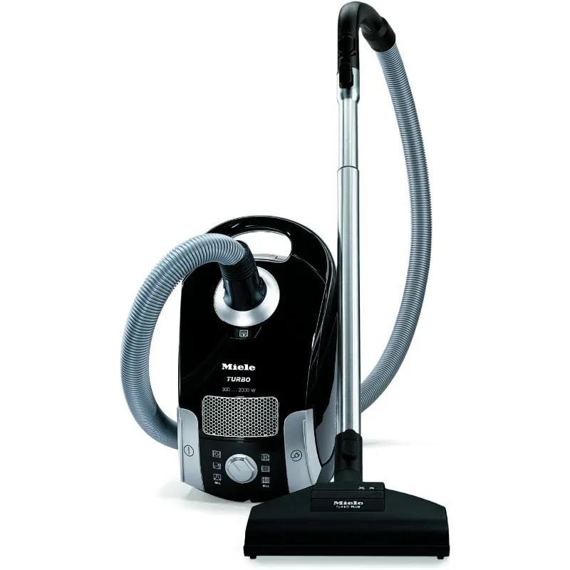 Miele Turbo Team Canister Vacuum, Obsidian Black OBSOLETE