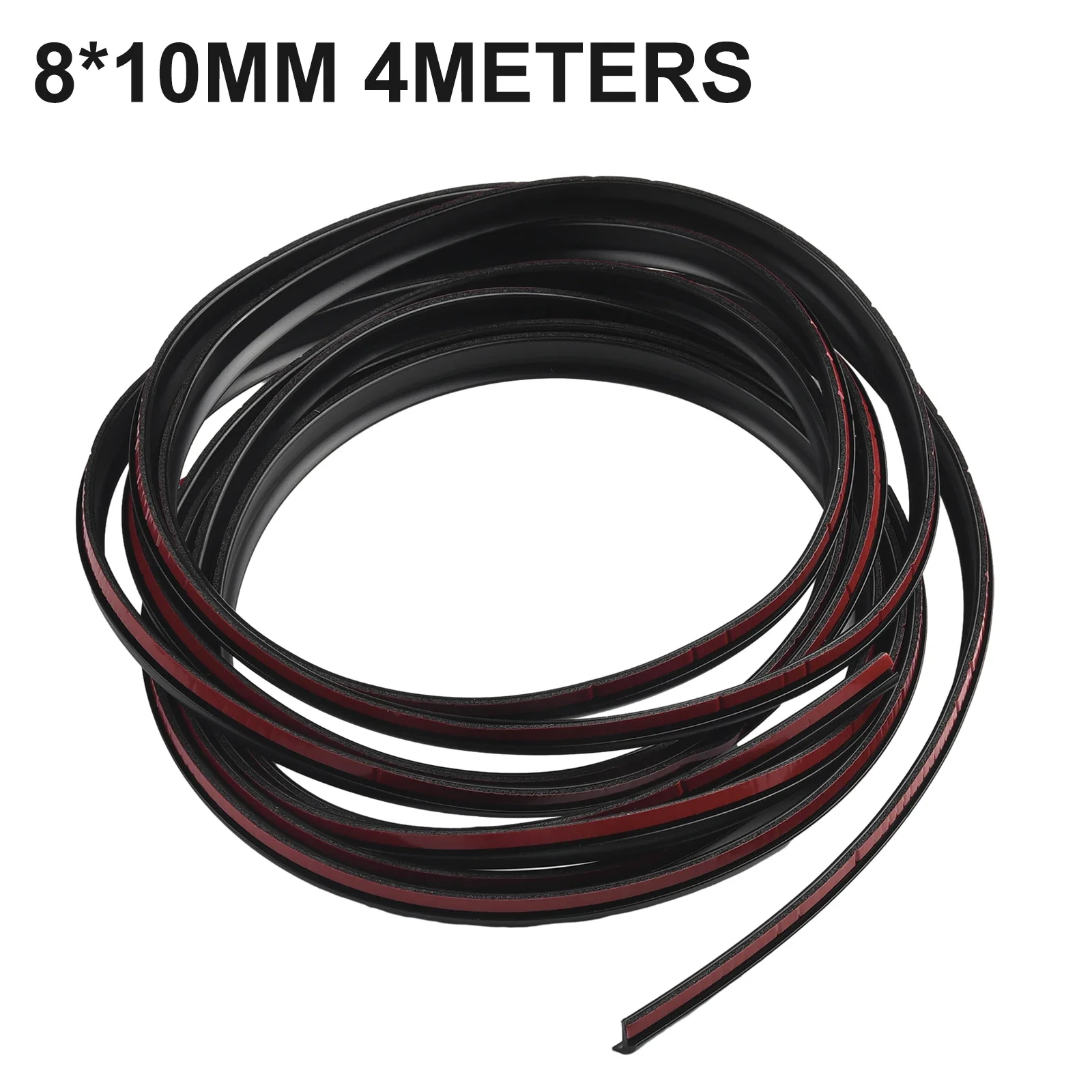 2/4M Car Rubber Seal Strip T-Type Seal Edge Gap Strips For Front Rear Bumper Side Skirt Fender Weatherproof Edge Trim 8MMx10MM