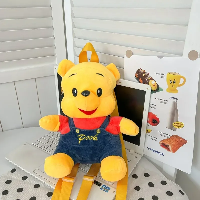 Disney monos Winnie The Pooh Mochila De muñeco de peluche para niños, pequeña capacidad, Linda mochila de dibujos animados, regalo diario para niños